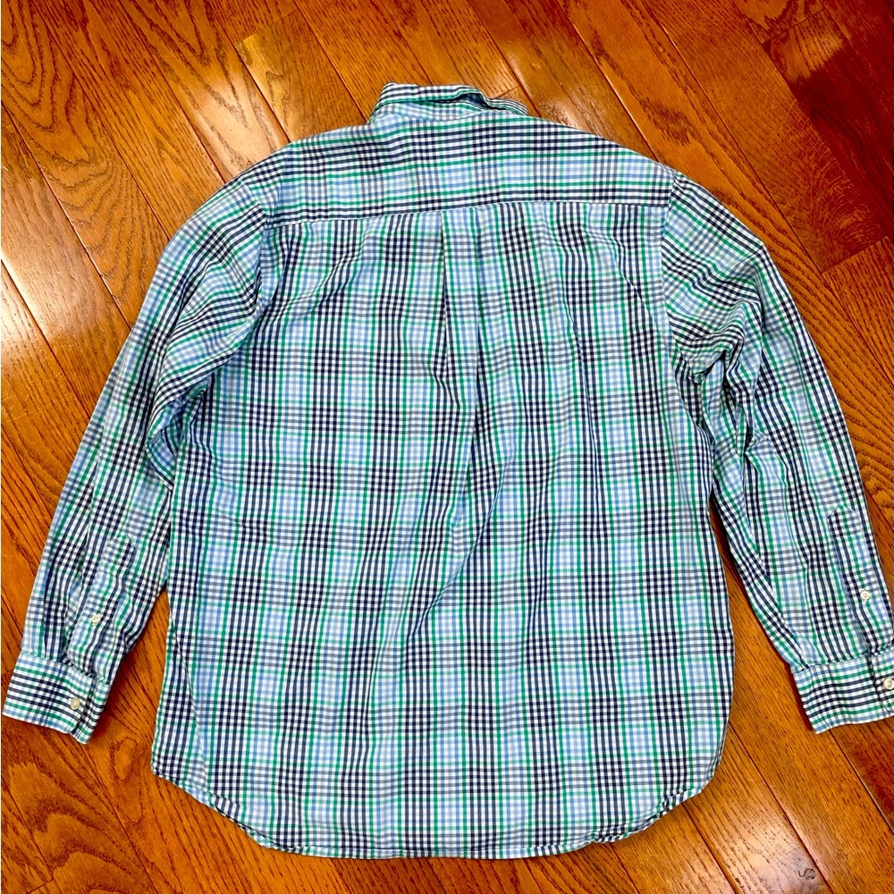 ✨HOST PICK✨ VINEYARD VINES Slim Fit Whale Shirt L 100% Cotton Blue Gingham EUC - Picture 2 of 11